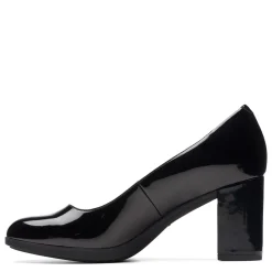Clarks Pumps & Heels|Women's , Bayla Skip Pump Black Patent