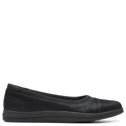 Clarks Flats|Women's , Breeze Ayla Slip-On Black