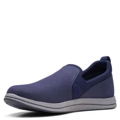 Clarks Loafers|Women's , Breeze Bali Slip-On Navy