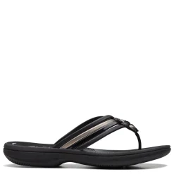 Clarks Sandals|Women's , Breeze Coral Sandal Black Combi