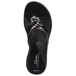 Clarks Sandals|Women's , Breeze Coral Sandal Black Combi