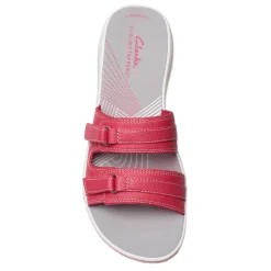 Clarks Sandals|Women's , Breeze Piper Sandal Bright Pink Combi