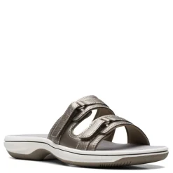 Clarks Sandals|Women's , Breeze Piper Sandal Pewter
