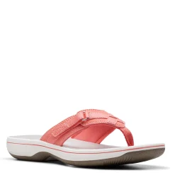 Clarks Sandals|Women's , Breeze Sea Sandal Coral Bright