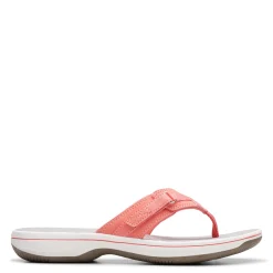 Clarks Sandals|Women's , Breeze Sea Sandal Coral Bright