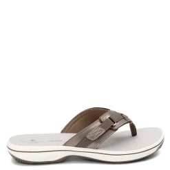 Clarks Sandals|Women's , Breeze Sea Flip Flop Pewter