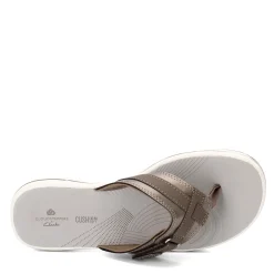 Clarks Sandals|Women's , Breeze Sea Flip Flop Pewter