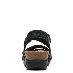Clarks Sandals|Women's , Calenne Clara Sandal Black Combi