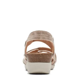 Clarks Sandals|Women's , Calenne Clara Sandal Bronze Metallic