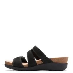 Clarks Wedges|Women's , Calenne Maye Sandal Black