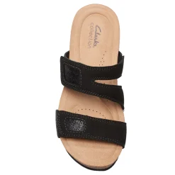 Clarks Wedges|Women's , Calenne Maye Sandal Black