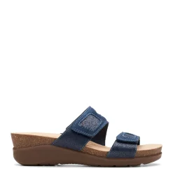 Clarks Wedges|Women's , Calenne Maye Sandal Navy