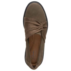 Clarks Slip-On Shoes|Women's , Calla Style Loafer Olive Suede