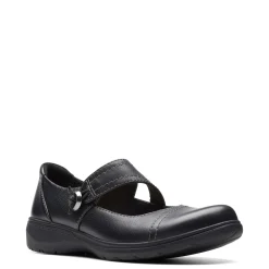 Clarks Flats|Women's , Carleigh Jane Slip-On Black
