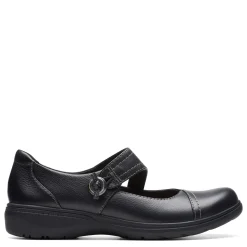 Clarks Flats|Women's , Carleigh Jane Slip-On Black