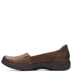 Clarks Flats|Women's , Carleigh Lulin Slip-On Taupe