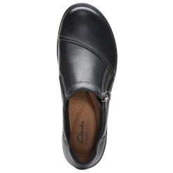 Clarks Slip-On Shoes|Women's , Carleigh Ray Slip-On Black