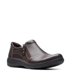 Clarks Loafers|Women's , Carleigh Ray Slip-On Dark Brown