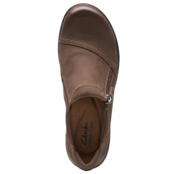 Clarks Loafers|Women's , Carleigh Ray Slip-On Taupe