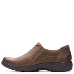 Clarks Flats|Women's , Carleigh Ray Slip-On Taupe