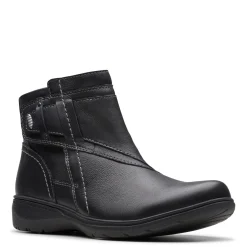 Clarks Boots|Women's , Carleigh Style Boot Black Leather