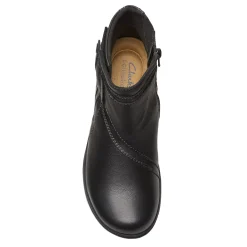 Clarks Boots|Women's , Carleigh Style Boot Black Leather