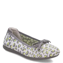 Clarks Flats|Women's , Carly Hope Flat Grey Leopard