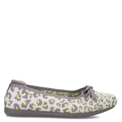 Clarks Flats|Women's , Carly Hope Flat Grey Leopard