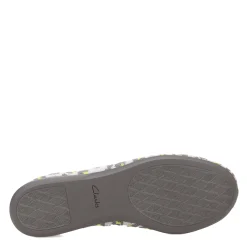 Clarks Flats|Women's , Carly Hope Flat Grey Leopard