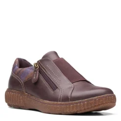 Clarks Slip-On Shoes|Women's , Caroline Cove Slip-On Burgundy Leather