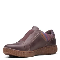 Clarks Slip-On Shoes|Women's , Caroline Cove Slip-On Burgundy Leather