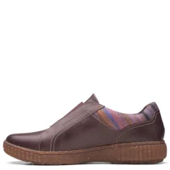 Clarks Slip-On Shoes|Women's , Caroline Cove Slip-On Burgundy Leather