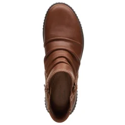 Clarks Boots|Women's , Caroline Orchid Boot Dark Tan