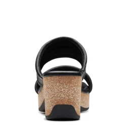 Clarks Wedges|Women's , Chelseah Path Sandal Black