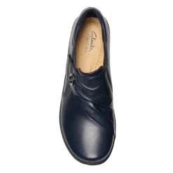 Clarks Slip-On Shoes|Women's , Cora Aubrie Slip-On Navy