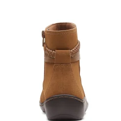 Clarks Boots|Women's , Cora Braid Boot Khaki