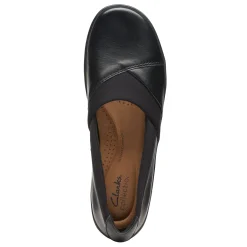 Clarks Slip-On Shoes|Women's , Cora Charm Slip-On Black