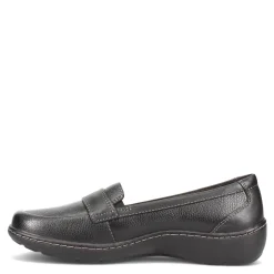 Clarks Flats|Women's , Cora Daisy Slip-On Black