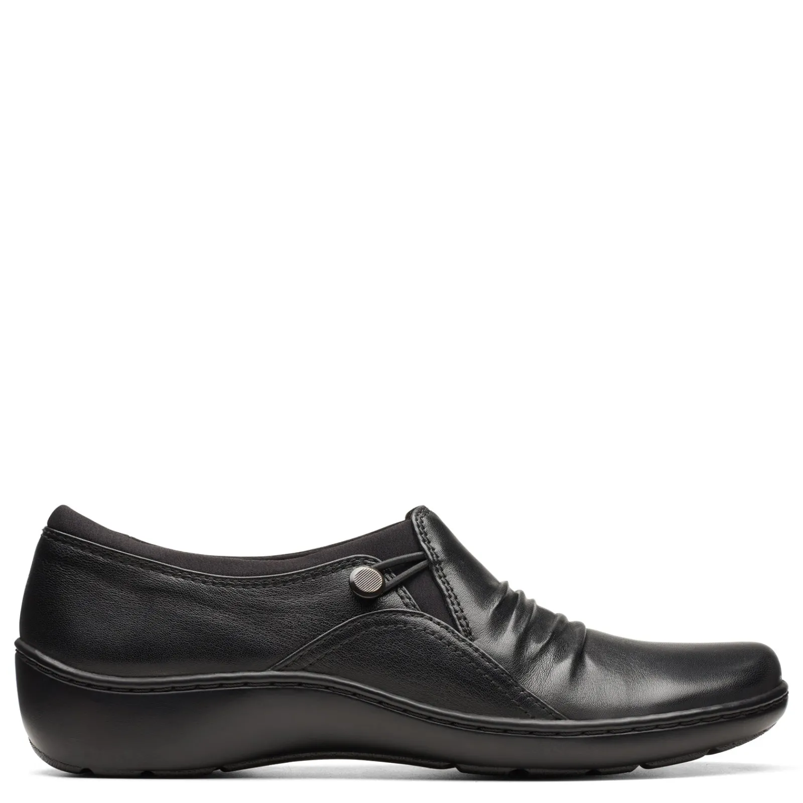 Clarks Loafers|Women's , Cora Dusk Slip-On Black