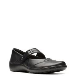 Clarks Flats|Women's , Cora Gema Slip-On Black