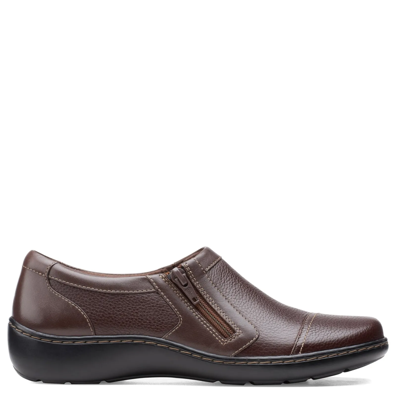 Clarks Slip-On Shoes|Women's , Cora Giny Slip-On Dark Brown