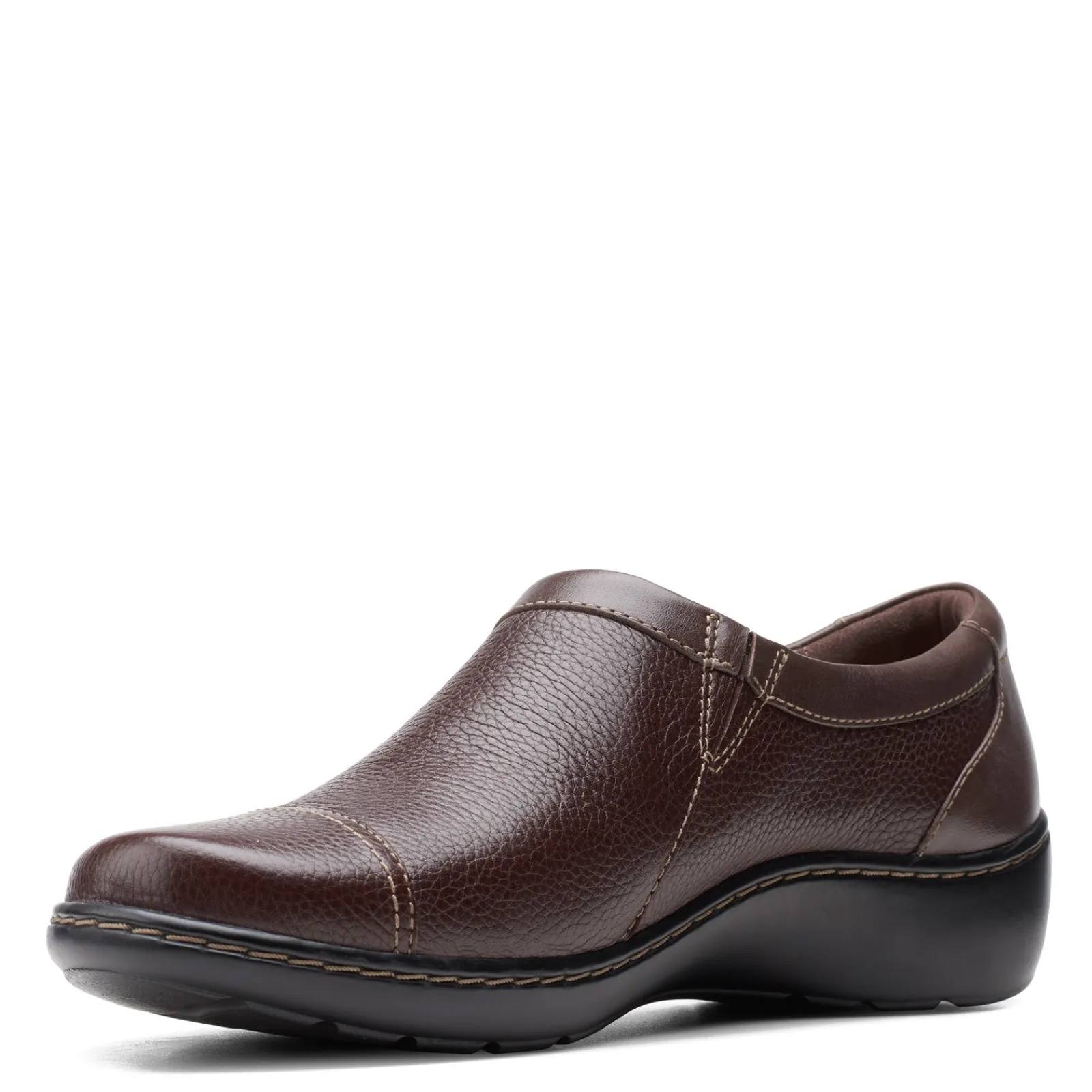 Clarks Slip-On Shoes|Women's , Cora Giny Slip-On Dark Brown