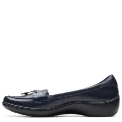 Clarks Slip-On Shoes|Women's , Cora Haley Slip-On Navy