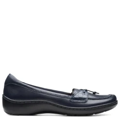 Clarks Loafers|Women's , Cora Haley Slip-On Navy