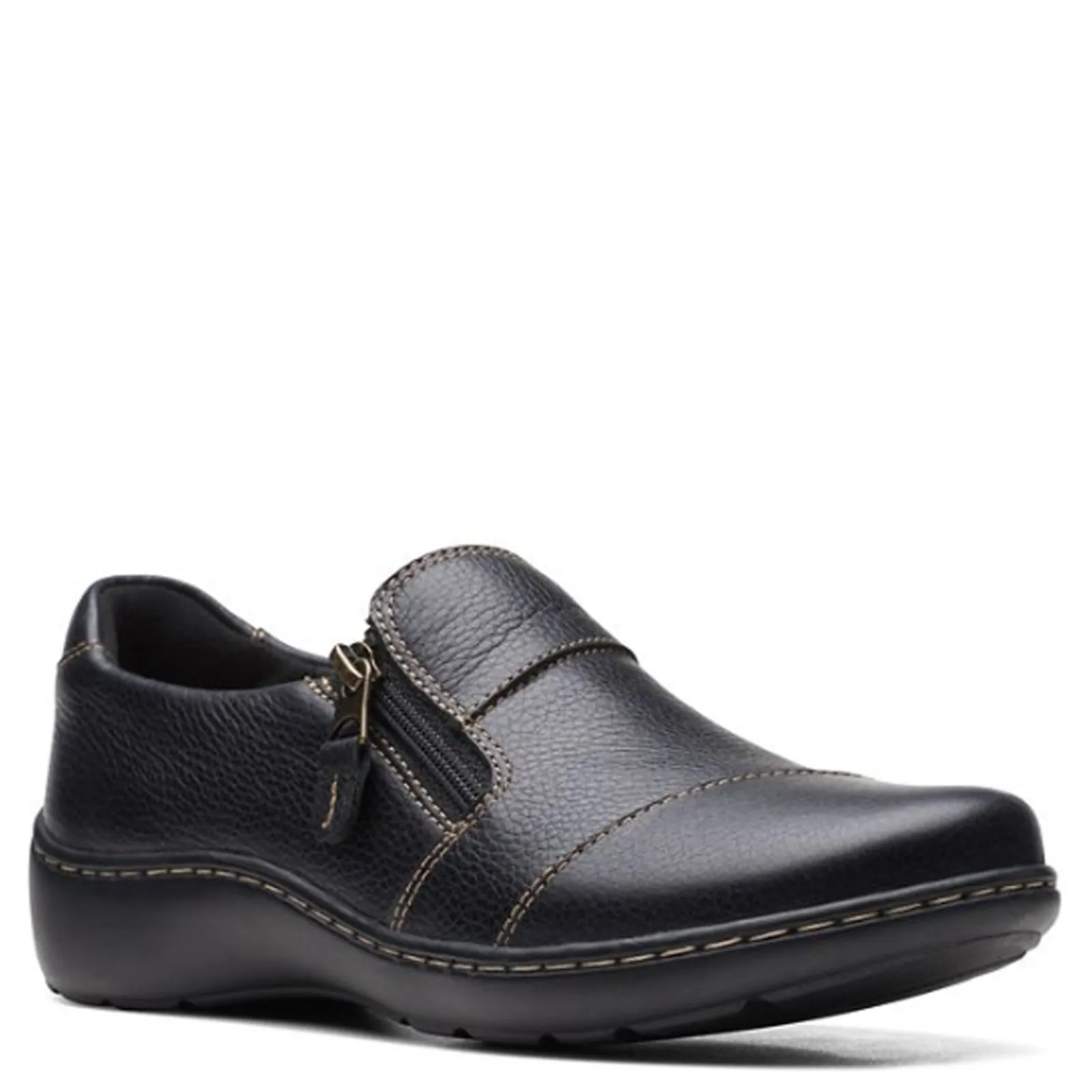 Clarks Loafers|Women's , Cora Harbor Slip-On Black