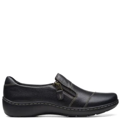 Clarks Loafers|Women's , Cora Harbor Slip-On Black