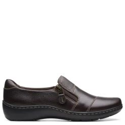 Clarks Flats|Women's , Cora Harbor Slip-On Brown