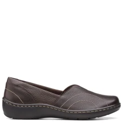 Clarks Slip-On Shoes|Women's , Cora Meadow Slip-On Brown