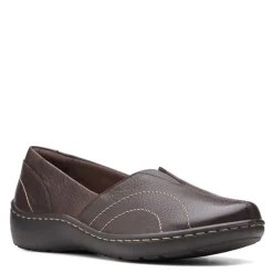 Clarks Flats|Women's , Cora Meadow Slip-On Brown