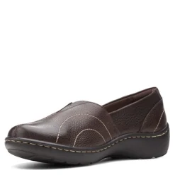 Clarks Flats|Women's , Cora Meadow Slip-On Brown